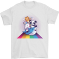 Mystical Panda Bear Unicorn Cat and Shark Mens T-Shirt 100% Cotton White