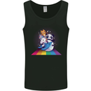 Mystical Panda Bear Unicorn Cat and Shark Mens Vest Tank Top Black