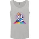 Mystical Panda Bear Unicorn Cat and Shark Mens Vest Tank Top Sports Grey