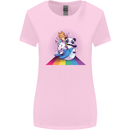 Mystical Panda Bear Unicorn Cat and Shark Womens Wider Cut T-Shirt Light Pink