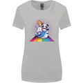 Mystical Panda Bear Unicorn Cat and Shark Womens Wider Cut T-Shirt Sports Grey