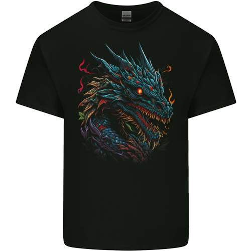 Mythical Dragon Fantasy Mens Womens Kids Unisex Black Kids T-Shirt