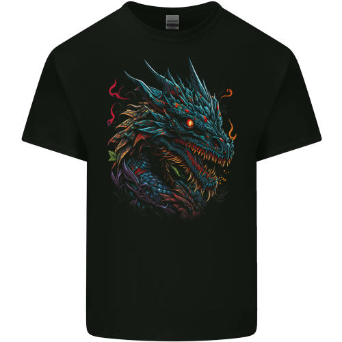 Mythical Dragon Fantasy Mens Womens Kids Unisex Black Mens T-Shirt
