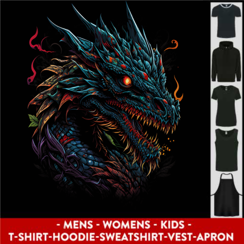 Mythical Dragon Fantasy Mens Womens Kids Unisex Main Image