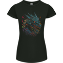 Mythical Dragon Fantasy Womens Petite Cut T-Shirt Black