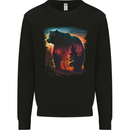 Mythical Grizzly Bear in the Forest Kids Sweatshirt Jumper Black