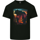 Mythical Grizzly Bear in the Forest Kids T-Shirt Childrens Black