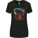 Mythical Grizzly Bear in the Forest Womens Wider Cut T-Shirt Black