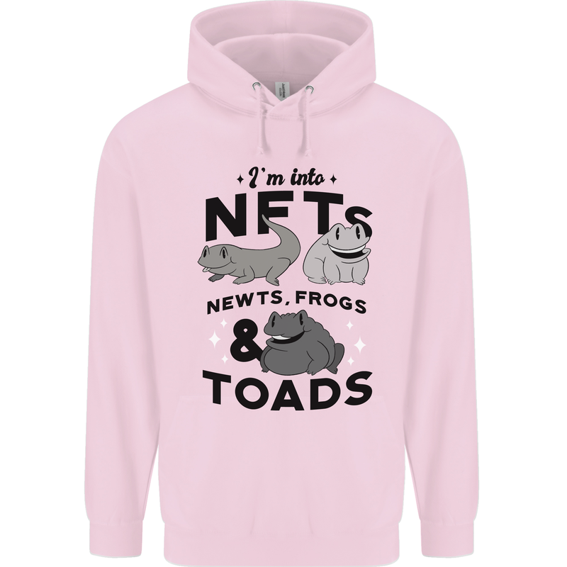 NFT Newts Frogs Toads Childrens Kids Hoodie Light Pink