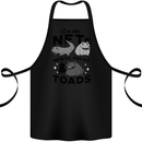 NFT Newts Frogs Toads Cotton Apron 100% Organic Black