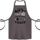 NFT Newts Frogs Toads Cotton Apron 100% Organic Dark Grey