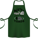 NFT Newts Frogs Toads Cotton Apron 100% Organic Forest Green