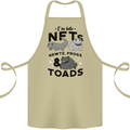 NFT Newts Frogs Toads Cotton Apron 100% Organic Khaki