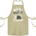 NFT Newts Frogs Toads Cotton Apron 100% Organic Khaki