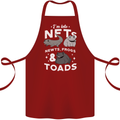 NFT Newts Frogs Toads Cotton Apron 100% Organic Maroon