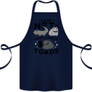 NFT Newts Frogs Toads Cotton Apron 100% Organic Navy Blue