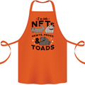 NFT Newts Frogs Toads Cotton Apron 100% Organic Orange