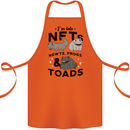 NFT Newts Frogs Toads Cotton Apron 100% Organic Orange