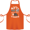 NFT Newts Frogs Toads Cotton Apron 100% Organic Orange