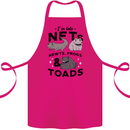 NFT Newts Frogs Toads Cotton Apron 100% Organic Pink