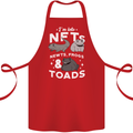 NFT Newts Frogs Toads Cotton Apron 100% Organic Red