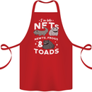 NFT Newts Frogs Toads Cotton Apron 100% Organic Red