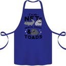 NFT Newts Frogs Toads Cotton Apron 100% Organic Royal Blue