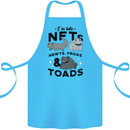 NFT Newts Frogs Toads Cotton Apron 100% Organic Turquoise