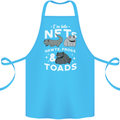NFT Newts Frogs Toads Cotton Apron 100% Organic Turquoise