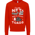 NFT Newts Frogs Toads Kids Sweatshirt Jumper Bright Red