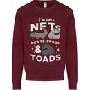 NFT Newts Frogs Toads Kids Sweatshirt Jumper Maroon