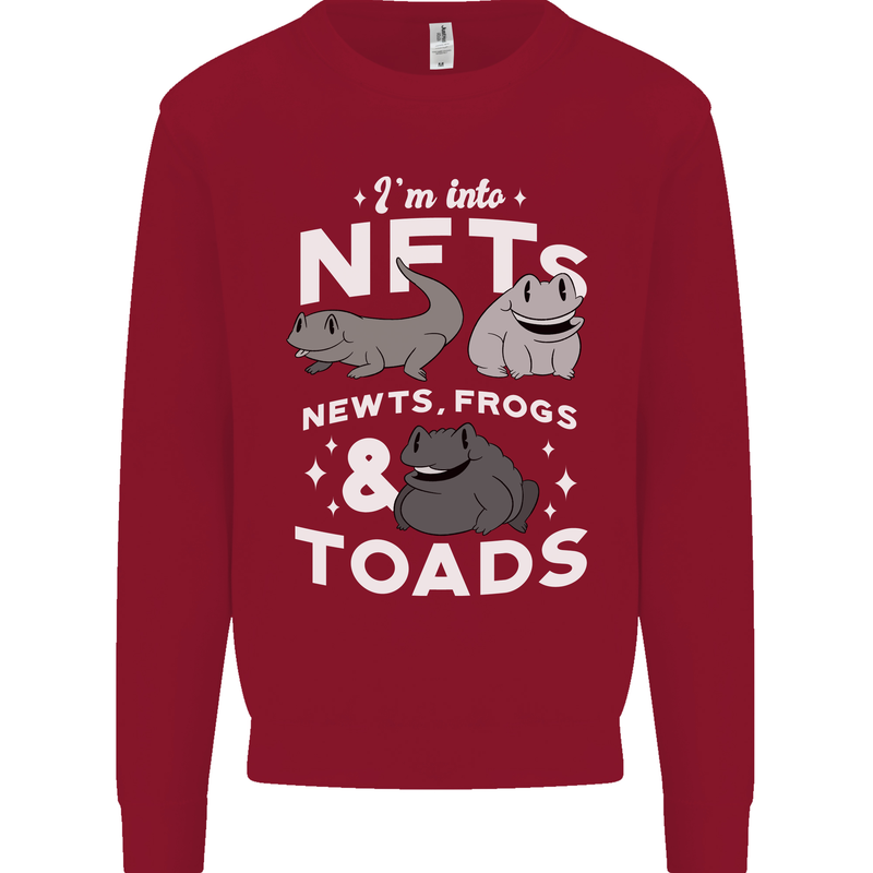 NFT Newts Frogs Toads Kids Sweatshirt Jumper Red
