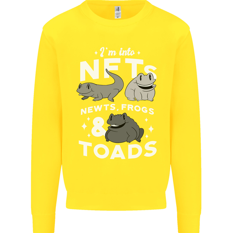 NFT Newts Frogs Toads Kids Sweatshirt Jumper Yellow