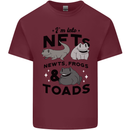 NFT Newts Frogs Toads Mens Cotton T-Shirt Tee Top Maroon