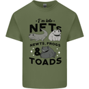 NFT Newts Frogs Toads Mens Cotton T-Shirt Tee Top Military Green