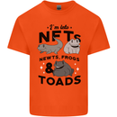 NFT Newts Frogs Toads Mens Cotton T-Shirt Tee Top Orange
