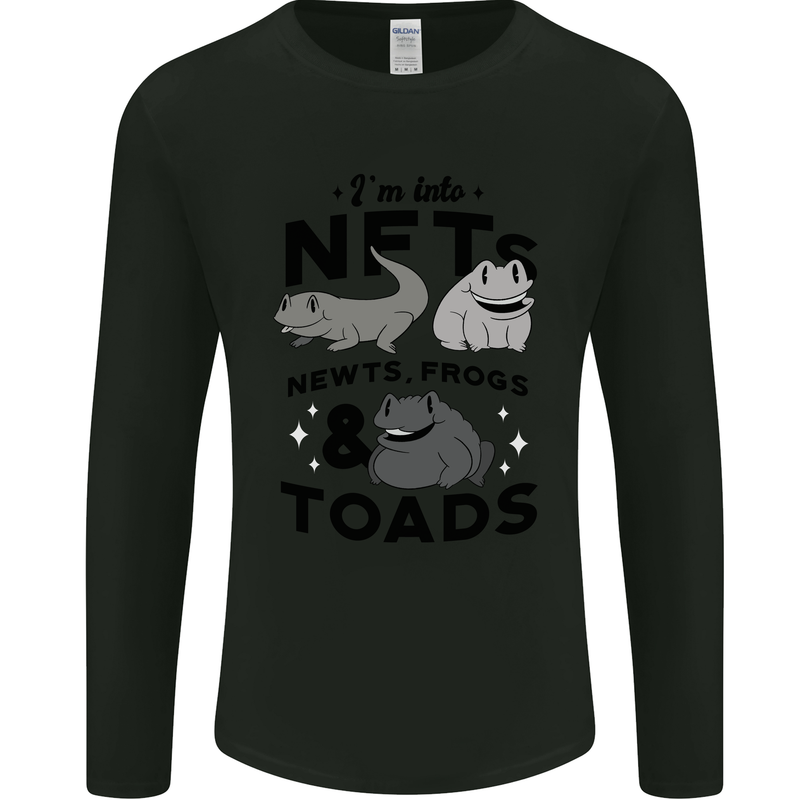 NFT Newts Frogs Toads Mens Long Sleeve T-Shirt Black