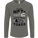 NFT Newts Frogs Toads Mens Long Sleeve T-Shirt Charcoal