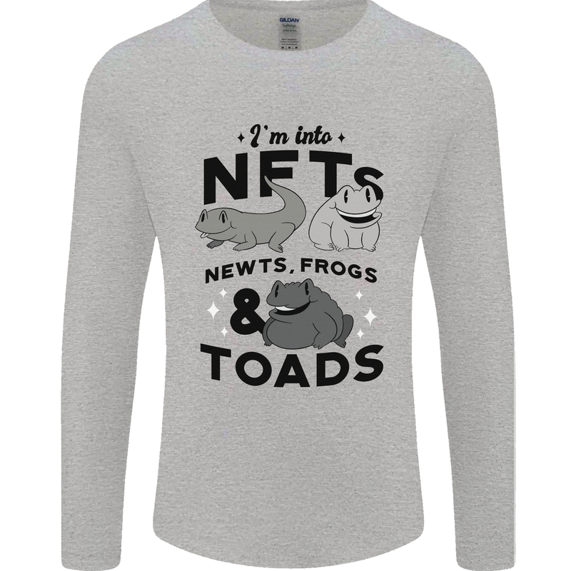 NFT Newts Frogs Toads Mens Long Sleeve T-Shirt Sports Grey