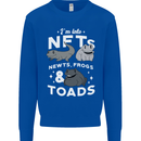 NFT Newts Frogs Toads Mens Sweatshirt Jumper Royal Blue