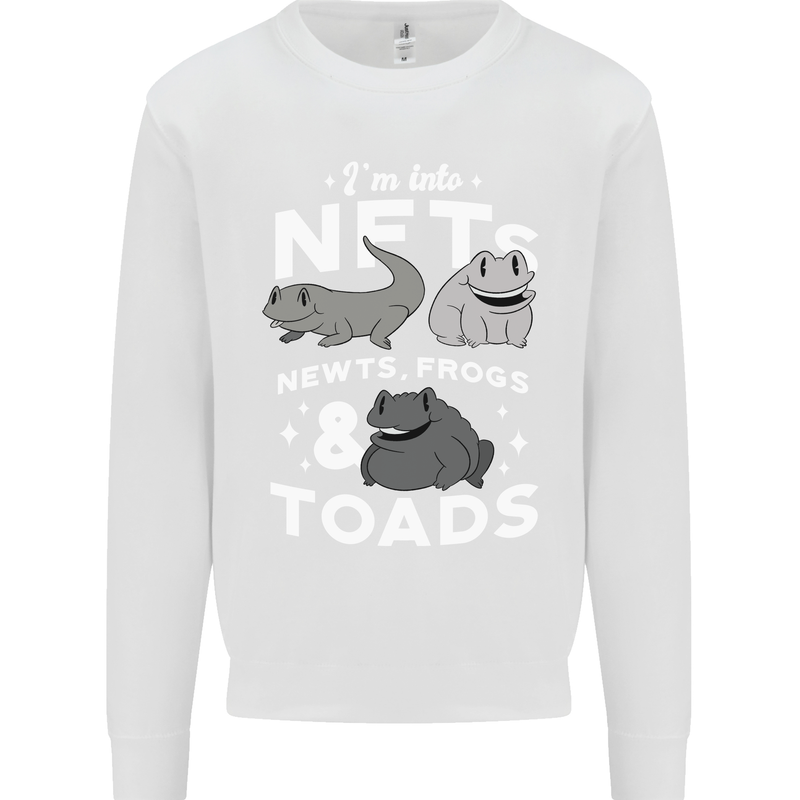 NFT Newts Frogs Toads Mens Sweatshirt Jumper White