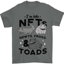 NFT Newts Frogs Toads Mens T-Shirt 100% Cotton Charcoal