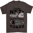 NFT Newts Frogs Toads Mens T-Shirt 100% Cotton Dark Chocolate