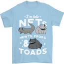 NFT Newts Frogs Toads Mens T-Shirt 100% Cotton Light Blue