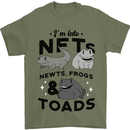 NFT Newts Frogs Toads Mens T-Shirt 100% Cotton Military Green