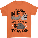 NFT Newts Frogs Toads Mens T-Shirt 100% Cotton Orange