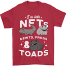 NFT Newts Frogs Toads Mens T-Shirt 100% Cotton Red