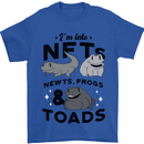 NFT Newts Frogs Toads Mens T-Shirt 100% Cotton Royal Blue