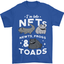 NFT Newts Frogs Toads Mens T-Shirt 100% Cotton Royal Blue