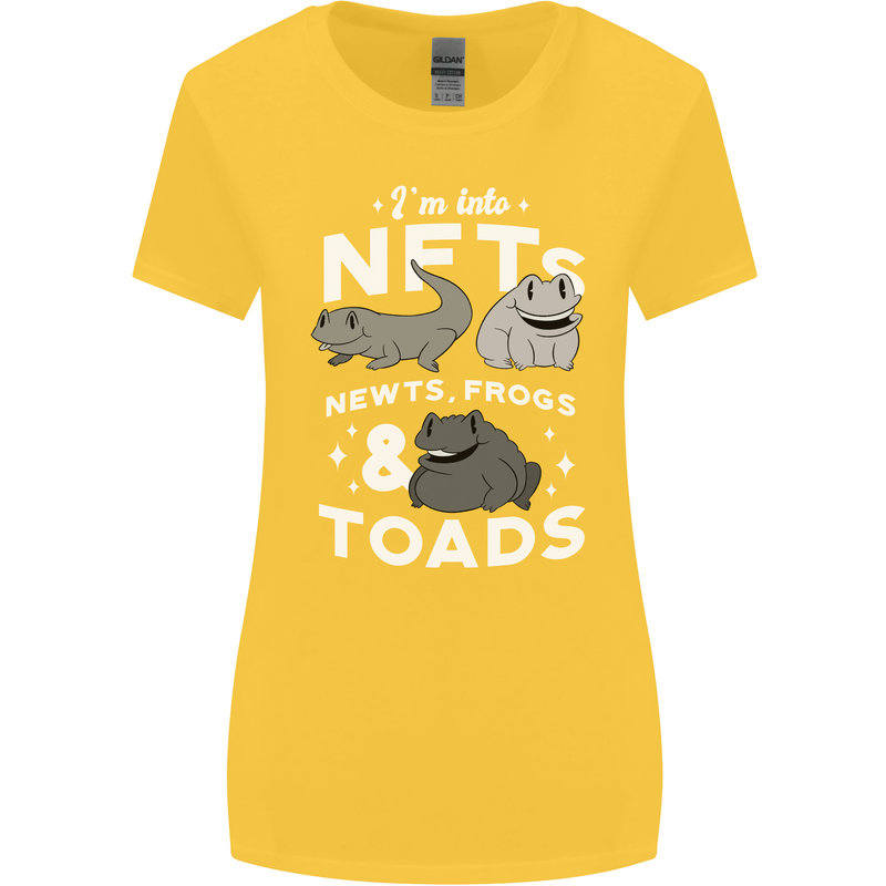 NFT Newts Frogs Toads Womens Wider Cut T-Shirt Yellow